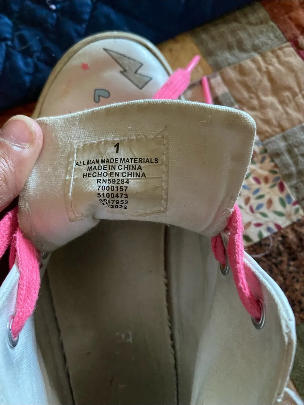 Kids Pink Lace-Up High Top Sneakers with Rainbow Unicorn Details